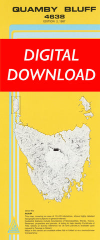 Cover of digital Quamby Bluff 4638 1:25 000 map