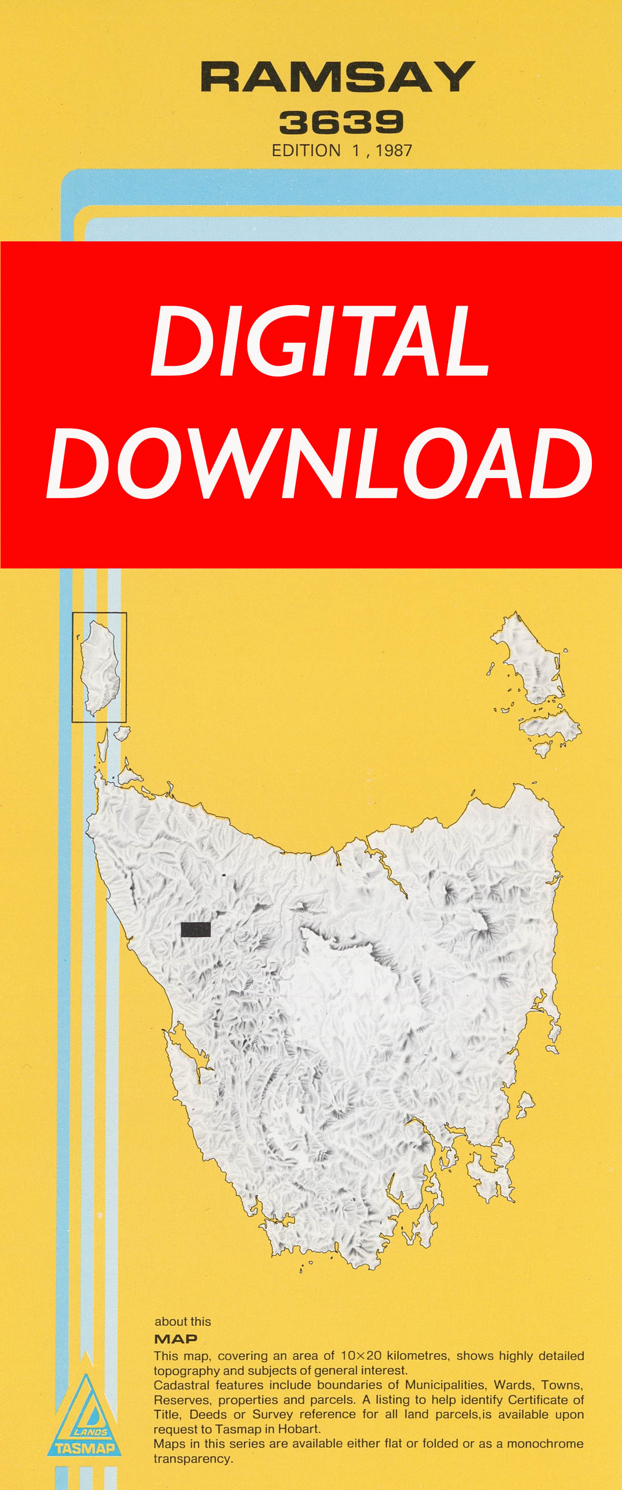 Cover of digital Ramsay 3639 1:25 000 map