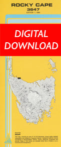 Cover of digital Rocky Cape 3647 1:25 000 map