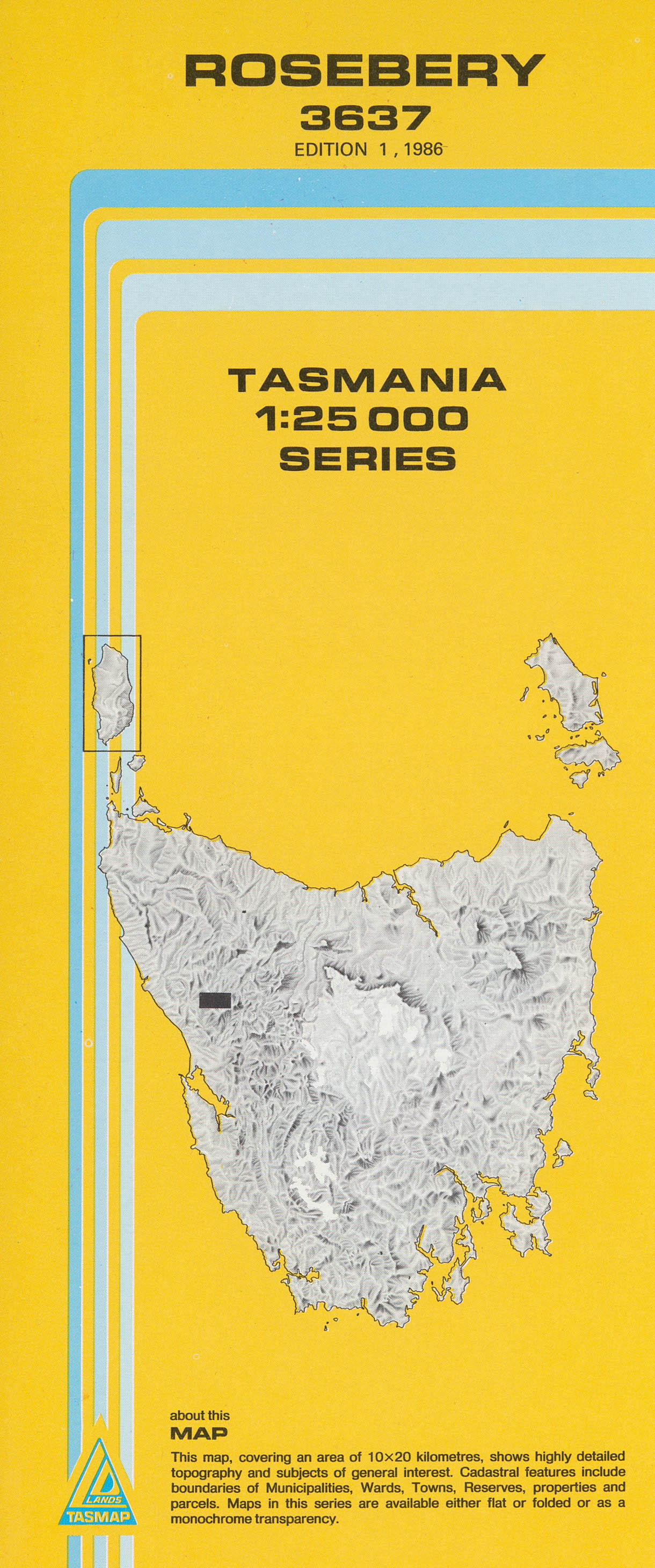 Cover of Rosebery 3637 1:25 000 map