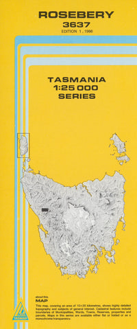 Cover of Rosebery 3637 1:25 000 map