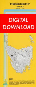 Cover of digital Rosebery 3637 1:25 000 map