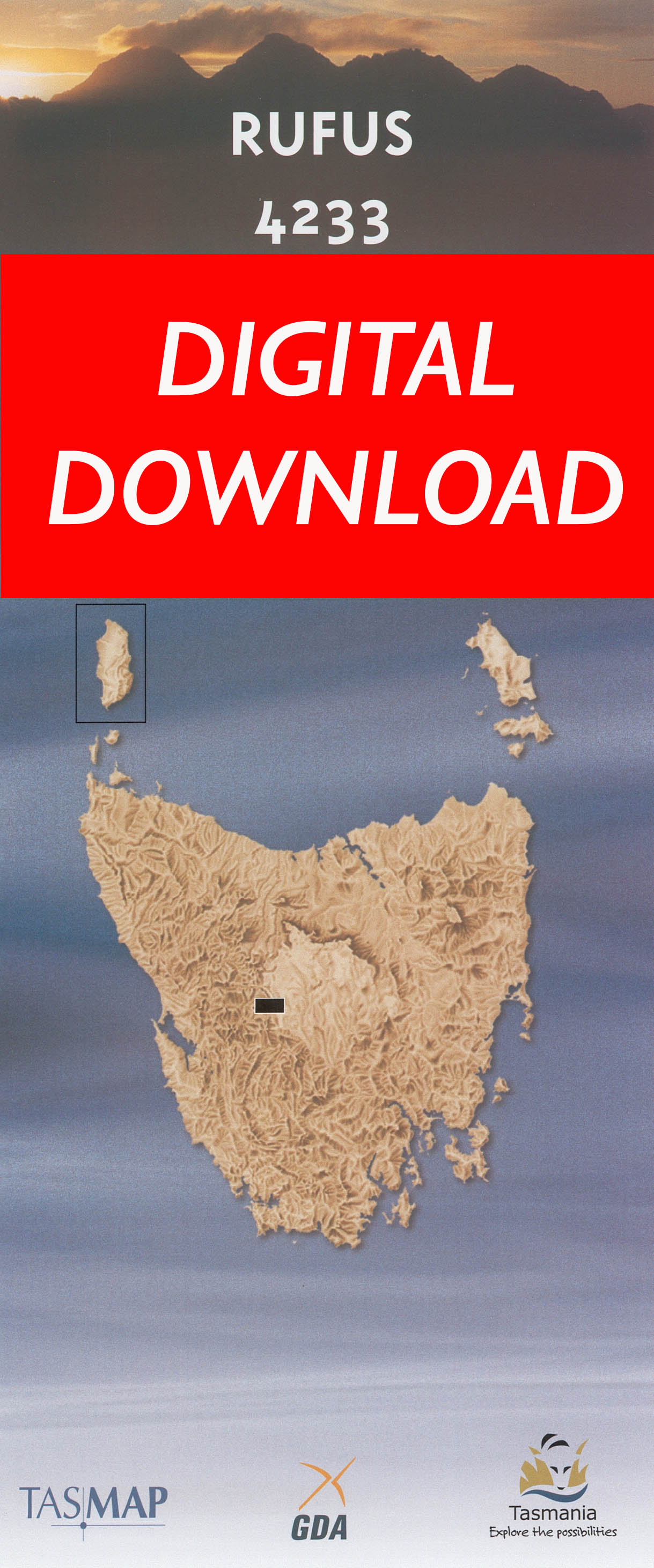 Cover of digital Rufus 4233 1:25 000 map