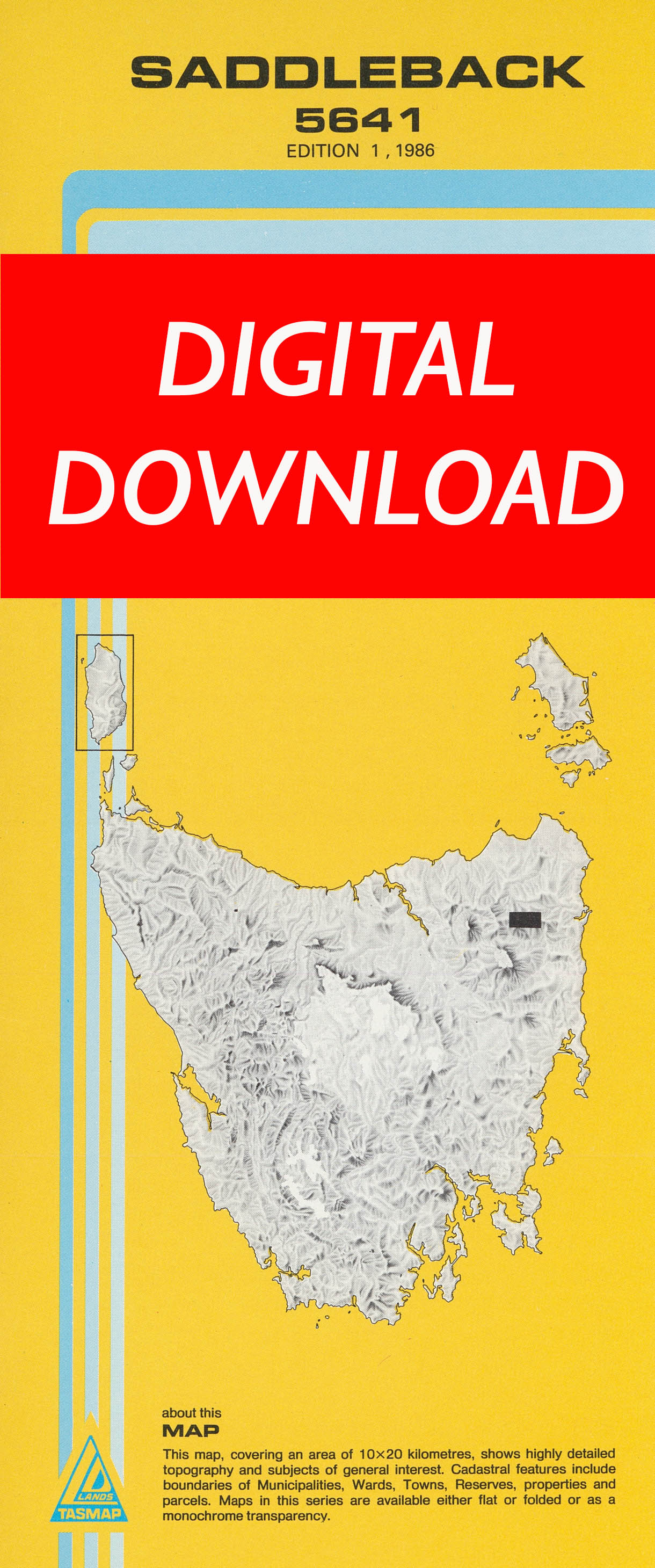 Cover of digital Saddleback 5641 1:25 000 map