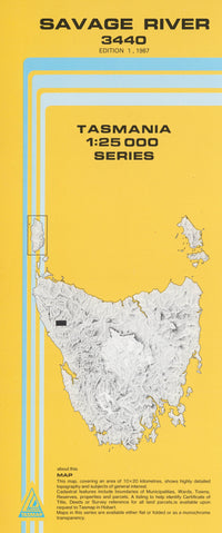 Cover of Savage River 3440 1:25 000 map