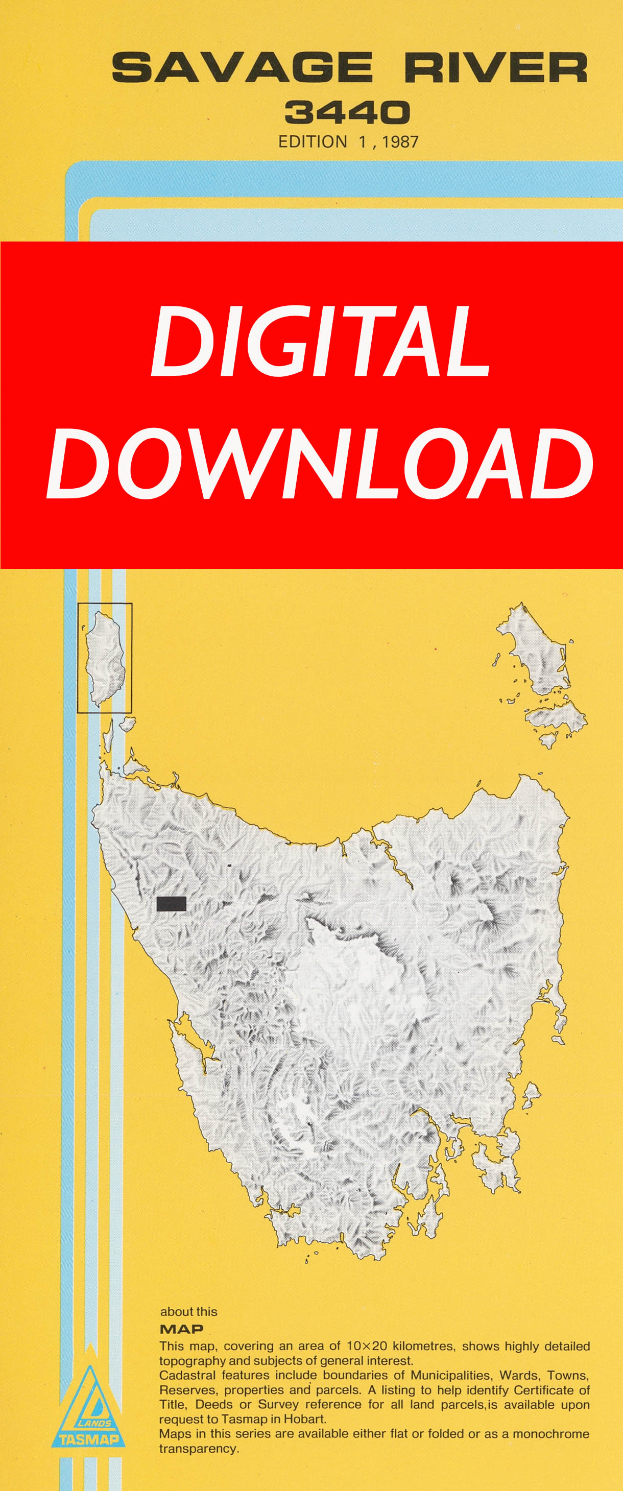 Cover of digital Savage River 3440 1:25 000 map