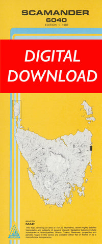 Cover of digital Scamander 6040 1:25 000 map