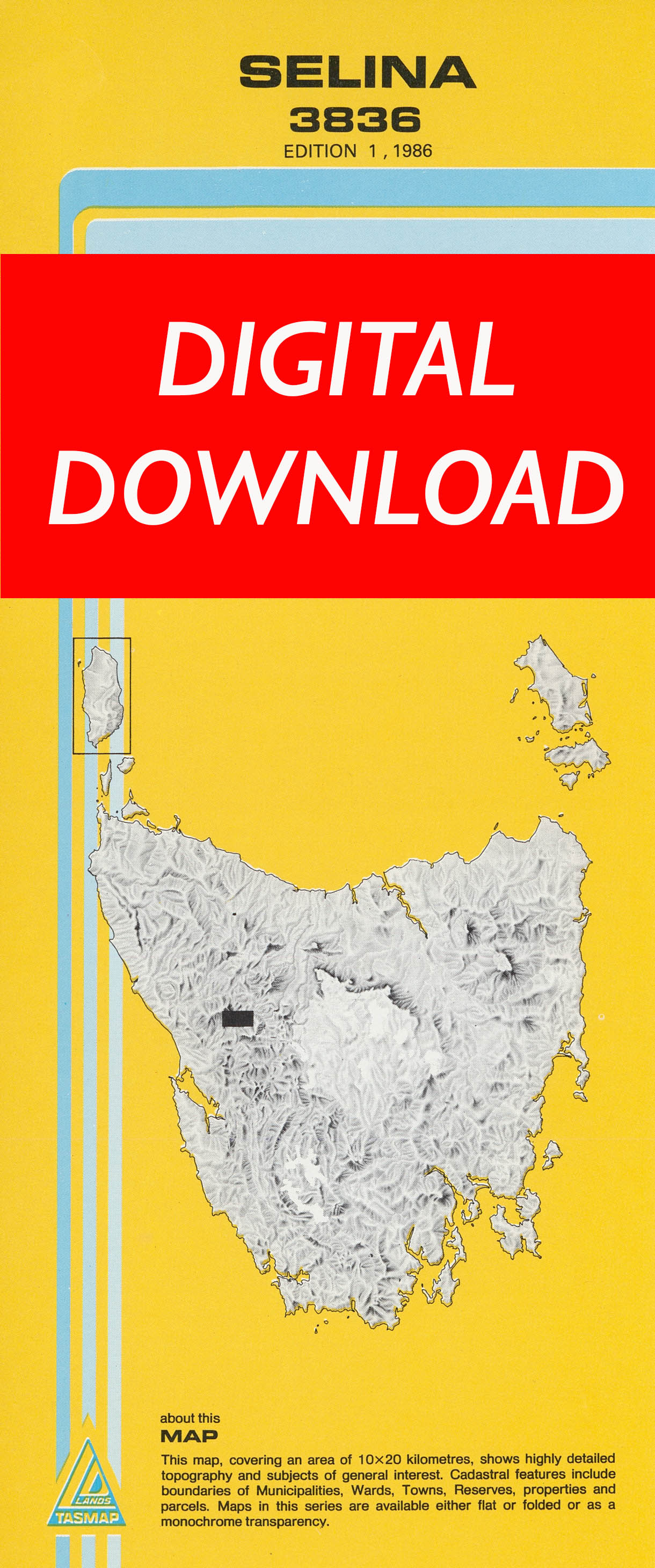 Cover of digital Selina 3836 1:25 000 map