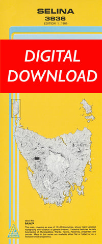 Cover of digital Selina 3836 1:25 000 map