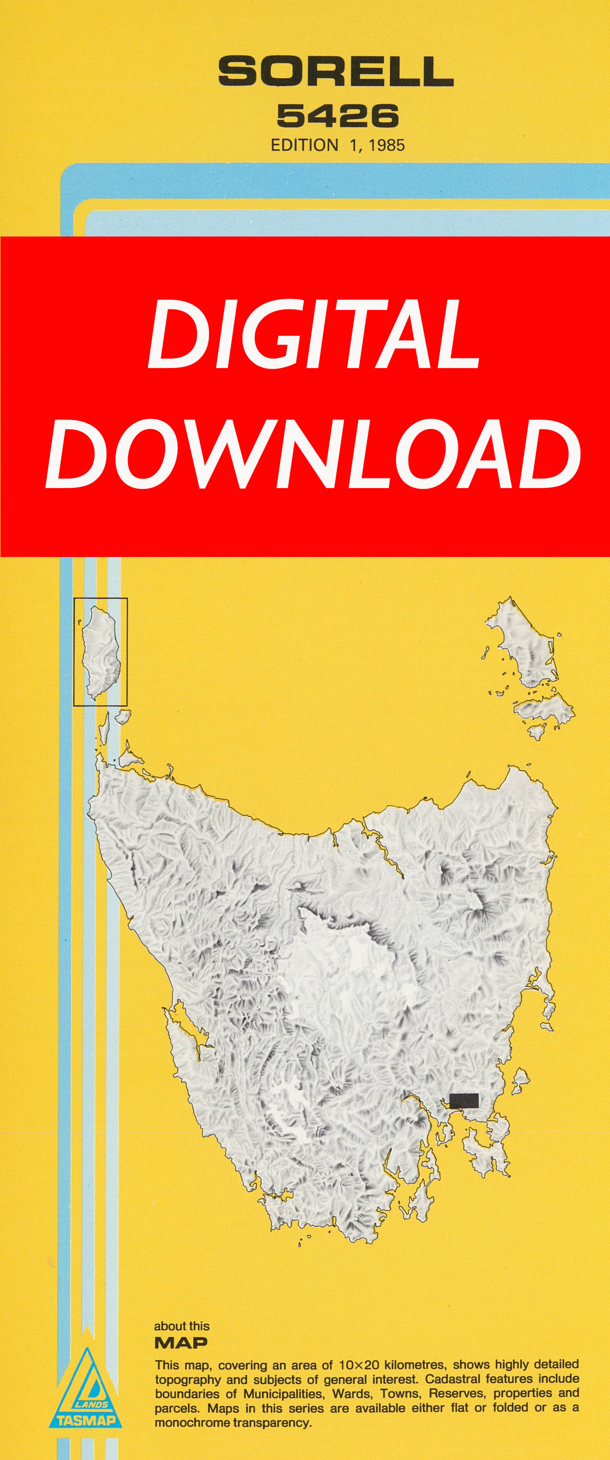 Cover of digital Sorell 5426 1:25 000 map