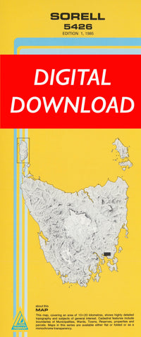Cover of digital Sorell 5426 1:25 000 map