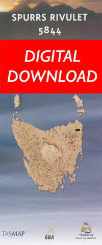 Cover of digital Spurrs Rivulet 5844 1:25 000 map