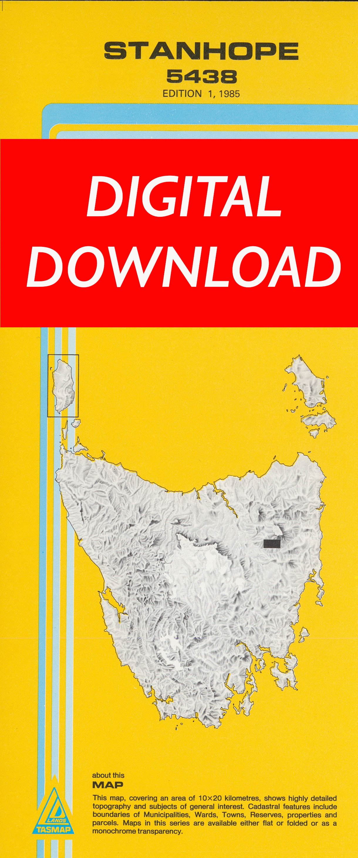 Cover of digital Stanhope 5438 1:25 000 map