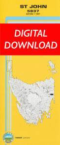 Cover of digital St John 5837 1:25 000 map