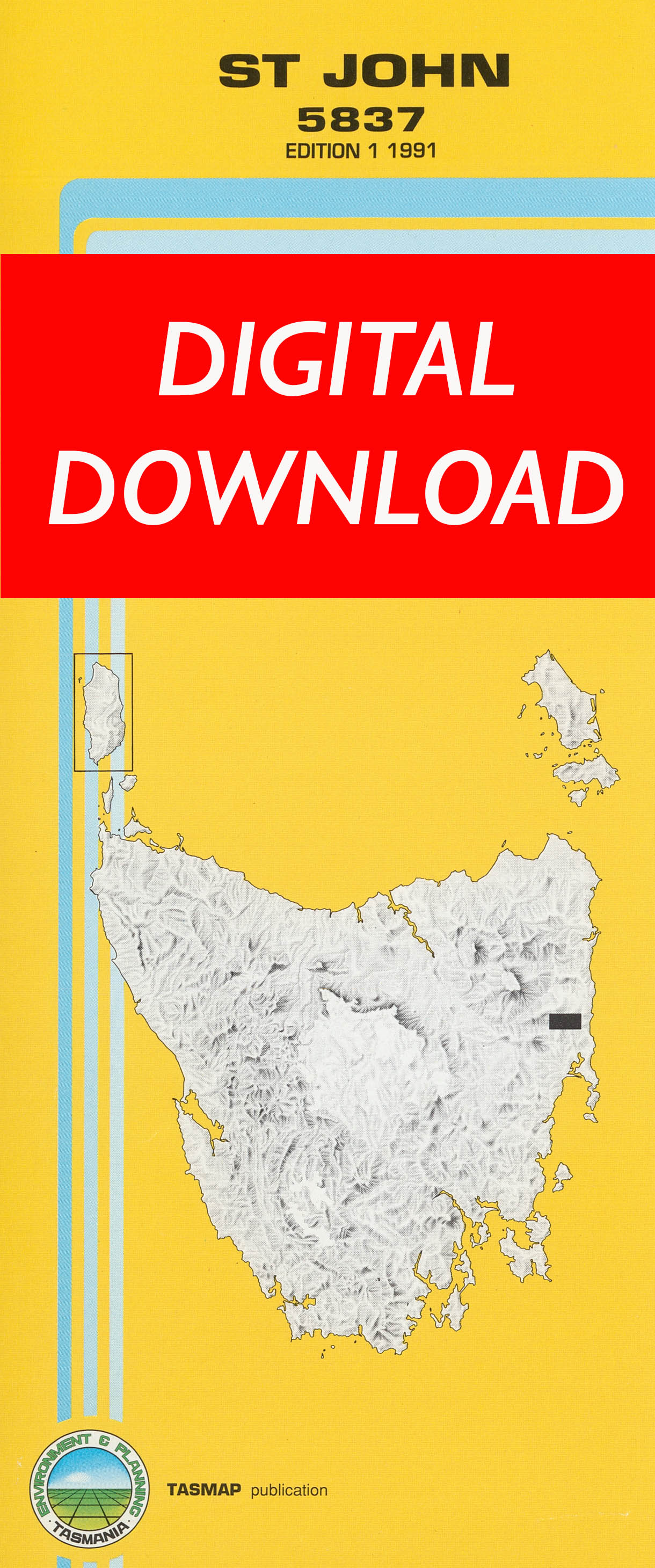 Cover of digital St John 5837 1:25 000 map