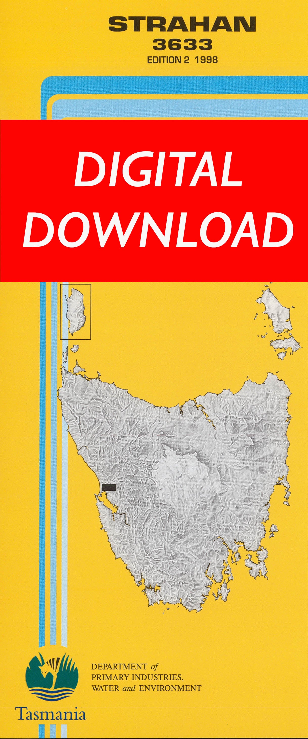 Cover of digital Strahan 3633 1:25 000 map