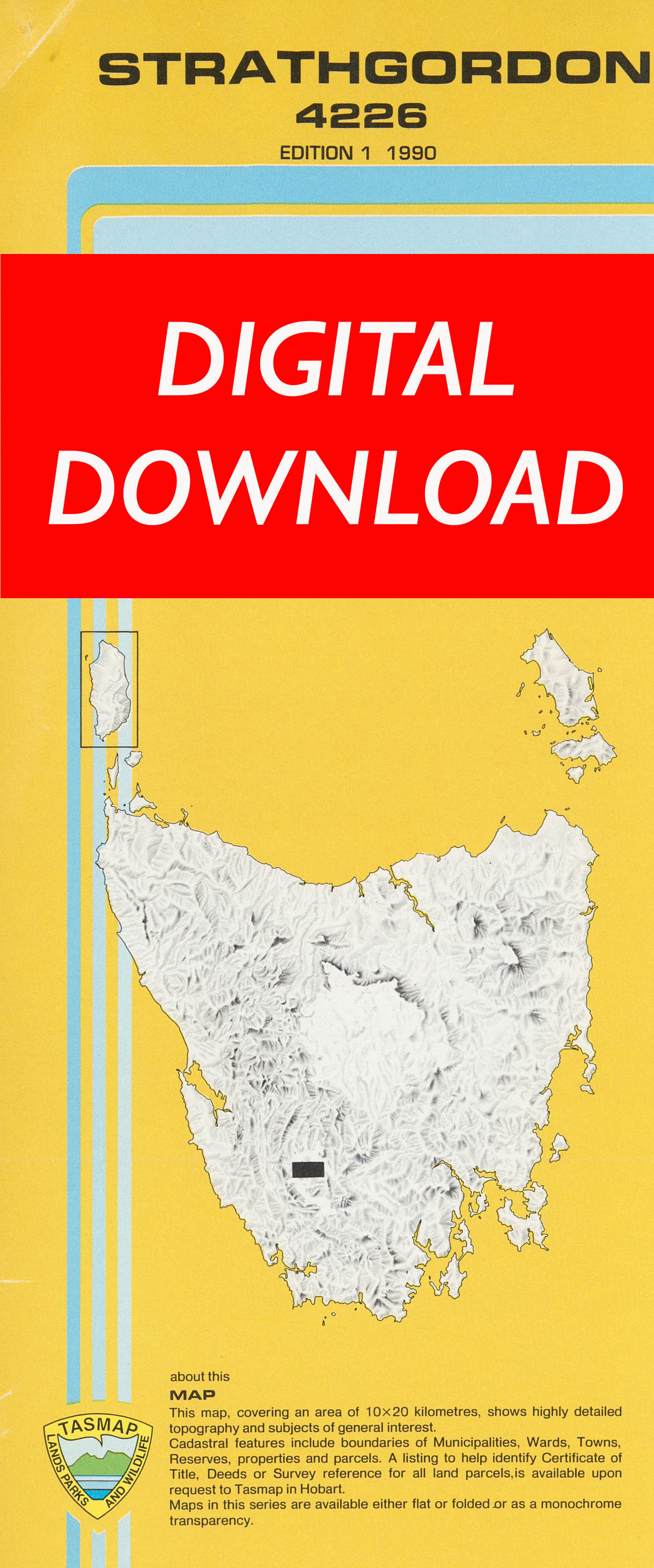 Cover of digital Strathgordon 4226 1:25 000 map