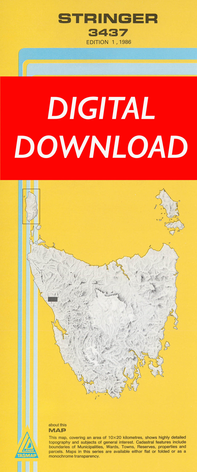 Cover of digital Stringer 3437 1:25 000 map