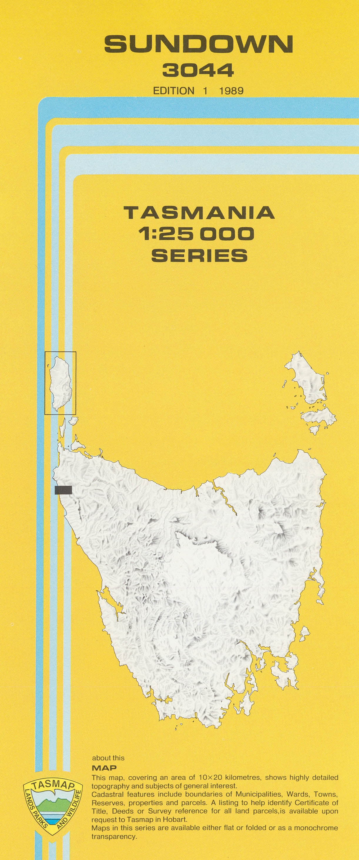 Cover of Sundown 3044 1:25 000 map