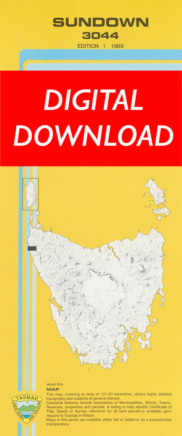 Cover of digital Sundown 3044 1:25 000 map