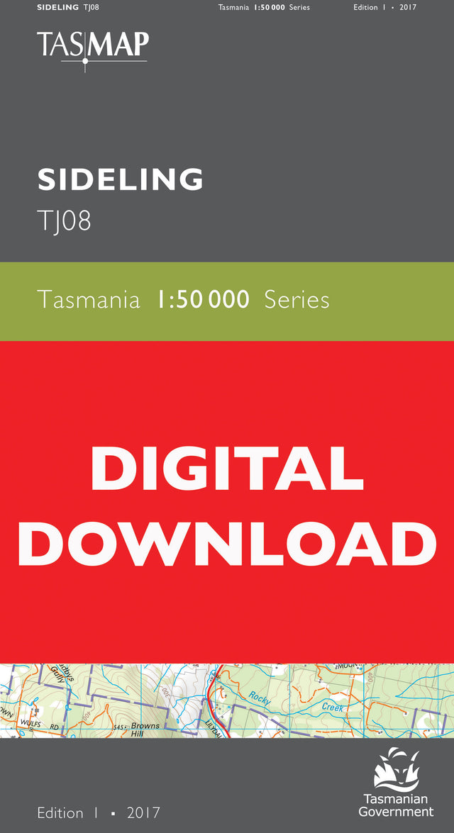 Cover of digital Sideling TJ08 1:50 000 Series map