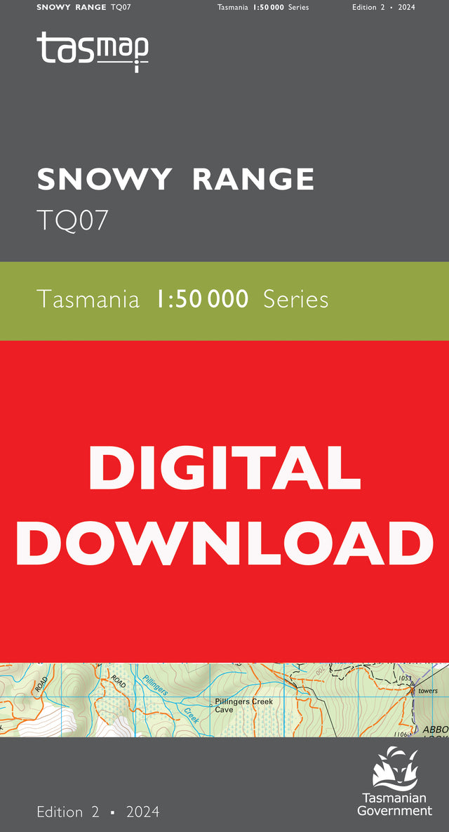 Cover of digital Snowy Range TQ07 1:50 000 Series map