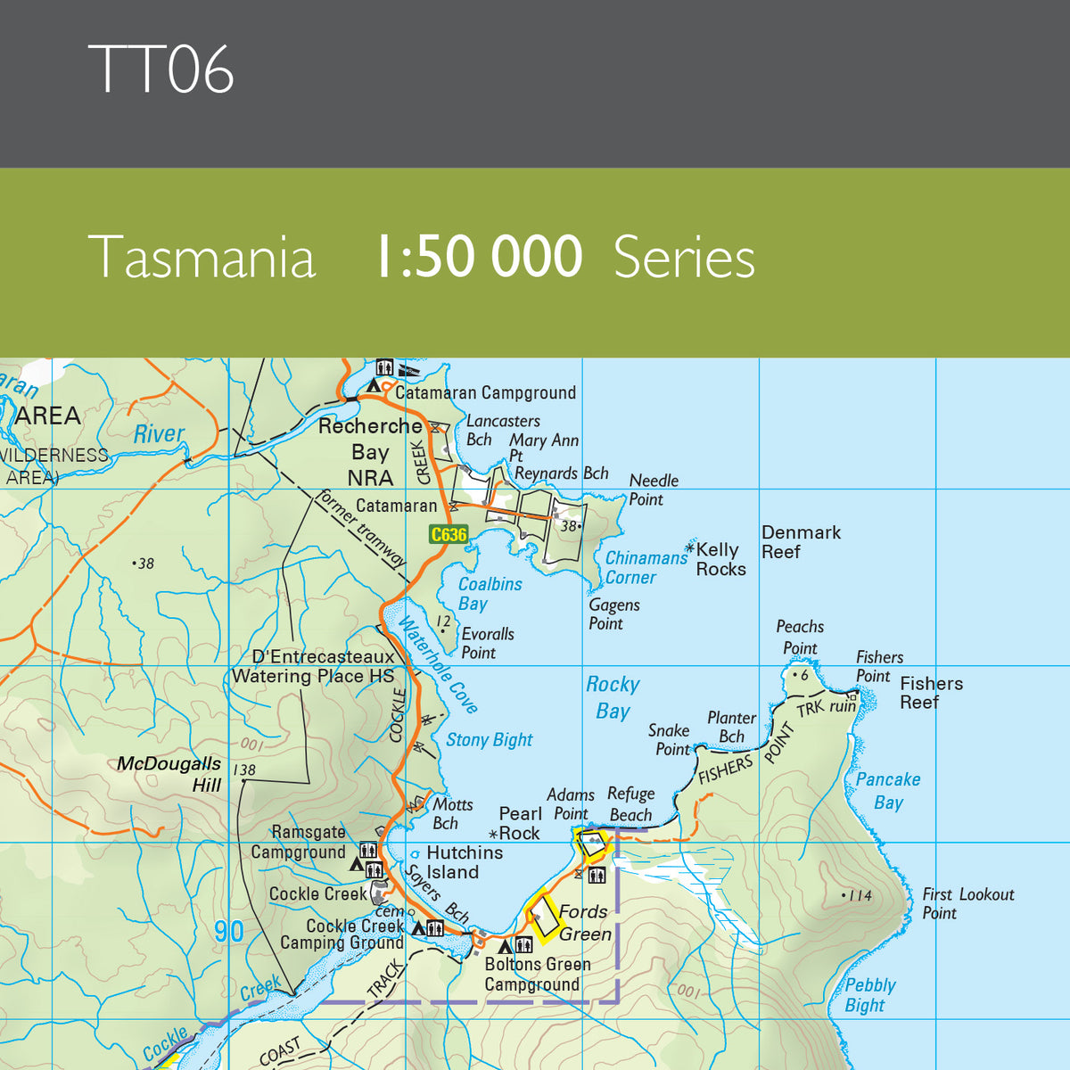 South Coast 1:50 000 Topographic Map – TASMAP