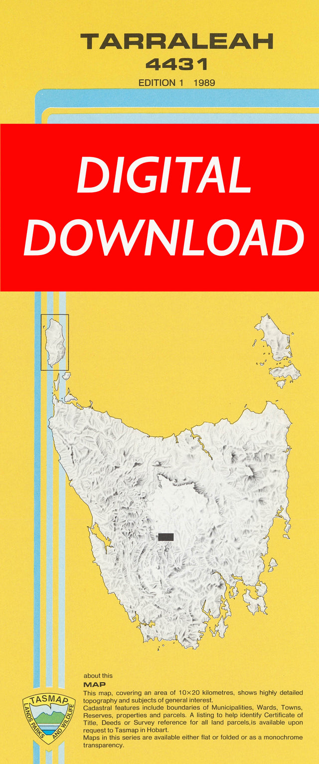 Cover of digital Tarraleah 4431 1:25 000 map