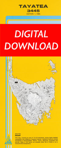 Cover of digital Tayatea 3445 1:25 000 map