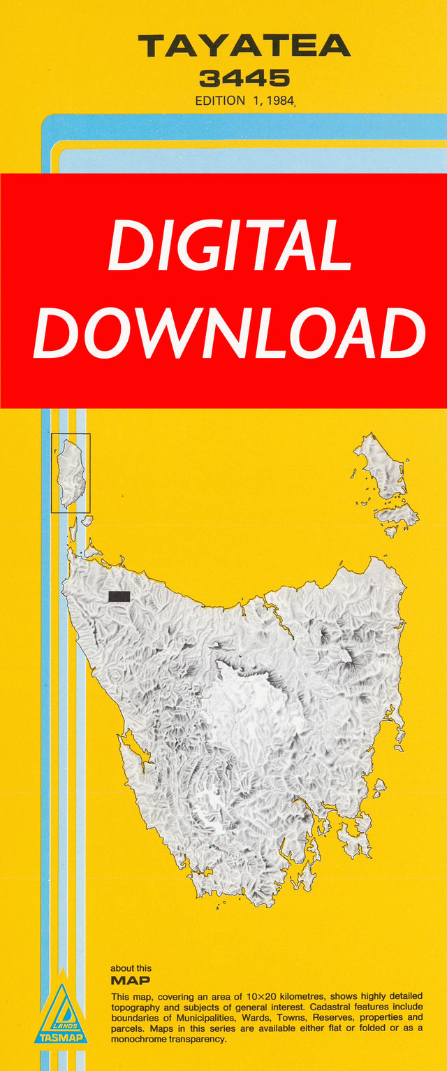Cover of digital Tayatea 3445 1:25 000 map