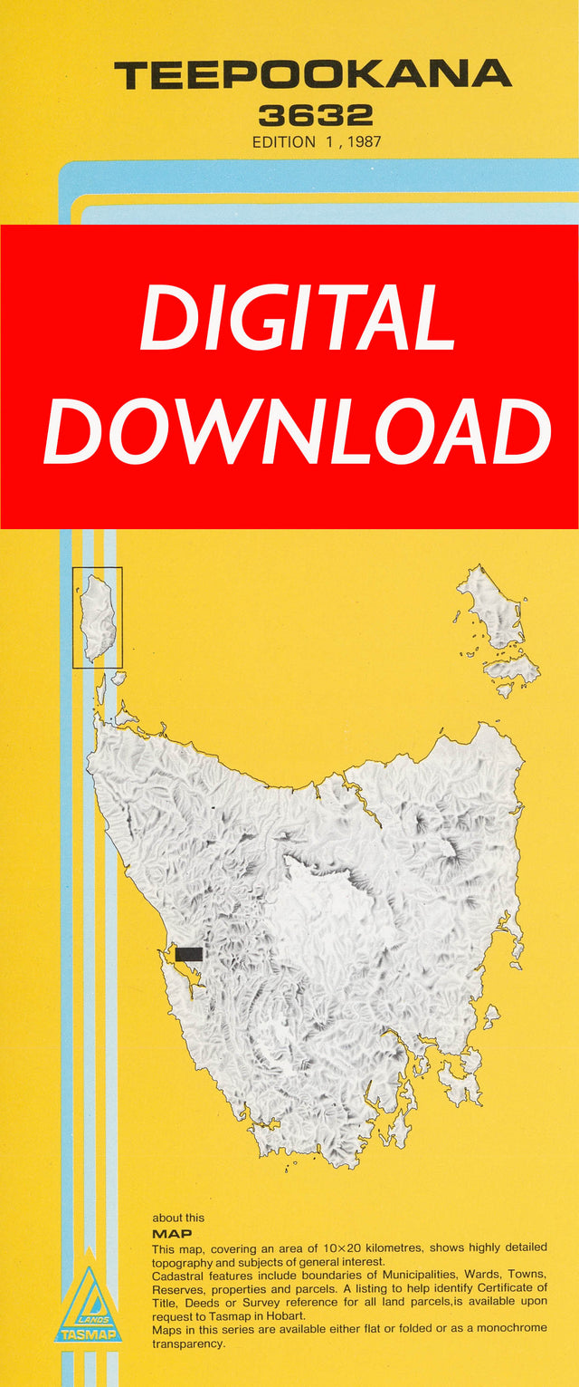 Cover of digital Teepookana 3632 1:25 000 map