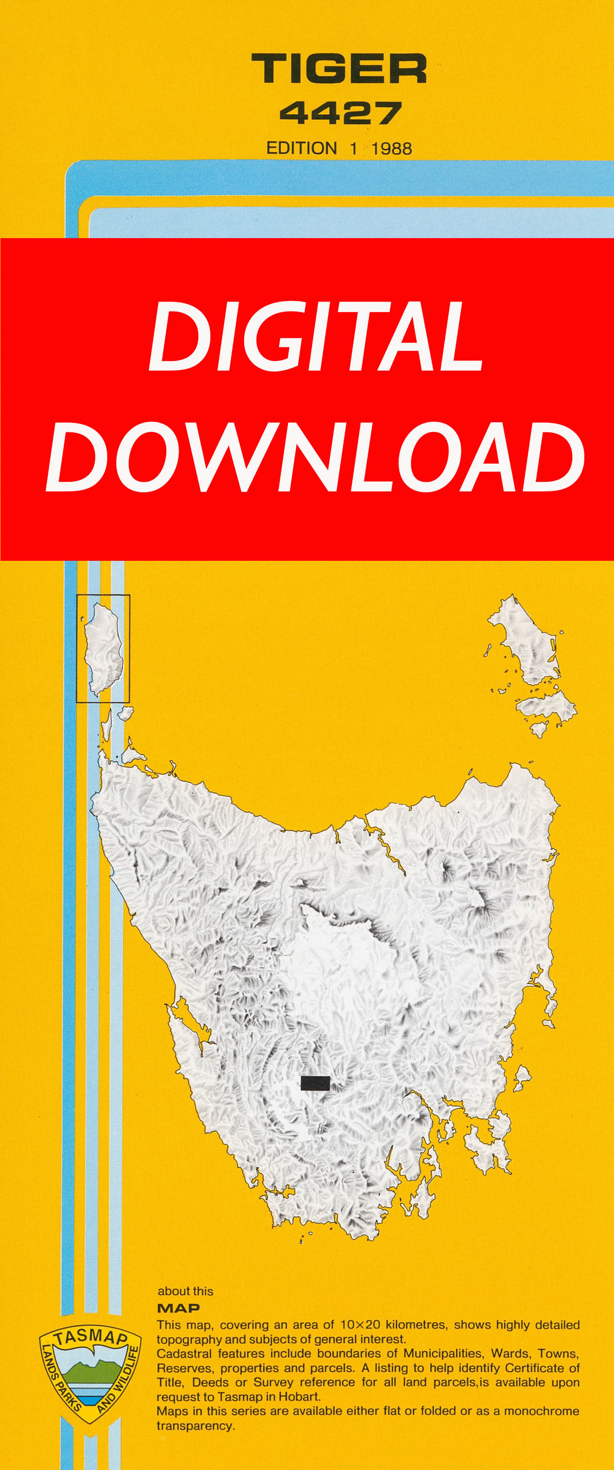 Cover of digital Tiger 4427 1:25 000 map