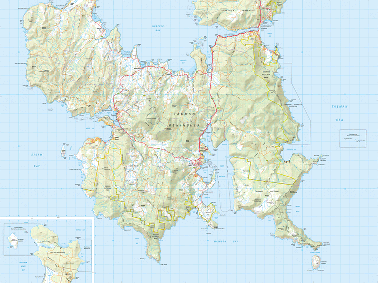Tasman Peninsula 1:50000 Topographic Map – TASMAP