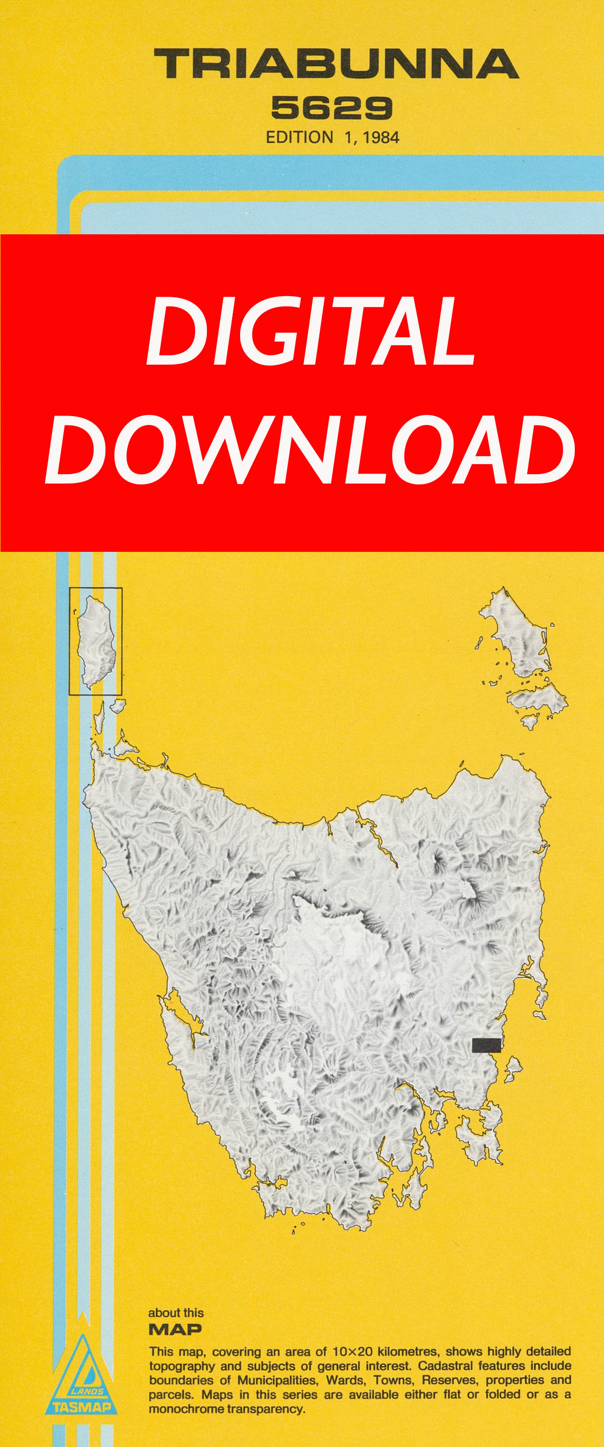 Cover of digital Triabunna 5629 1:25 000 map