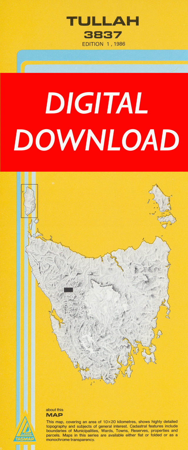 Cover of digital Tullah 3837 1:25 000 map