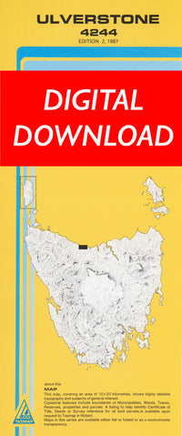 Cover of digital Ulverstone 4244 1:25 000 map