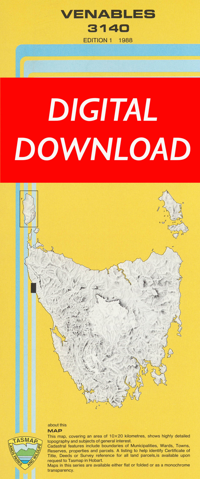 Cover of digital Venables 3140 1:25 000 map