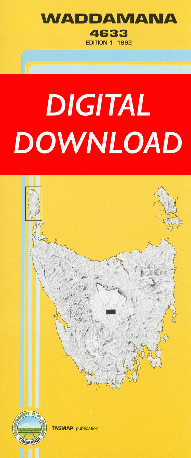 Cover of digital Waddamana 4633 1:25 000 map