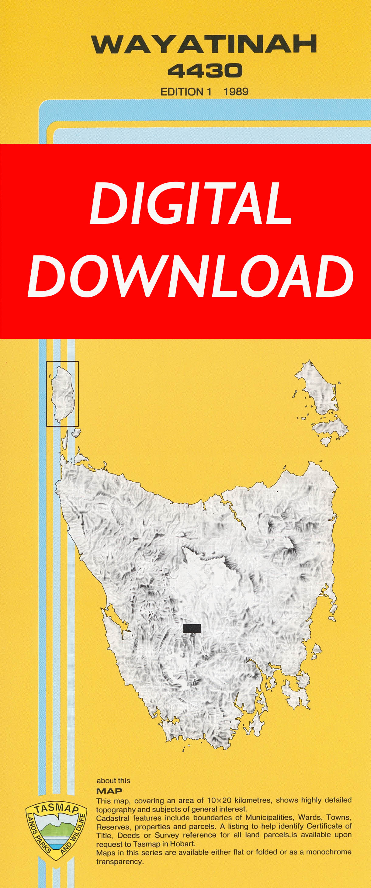 Cover of digital Wayatinah 4430 1:25 000 map