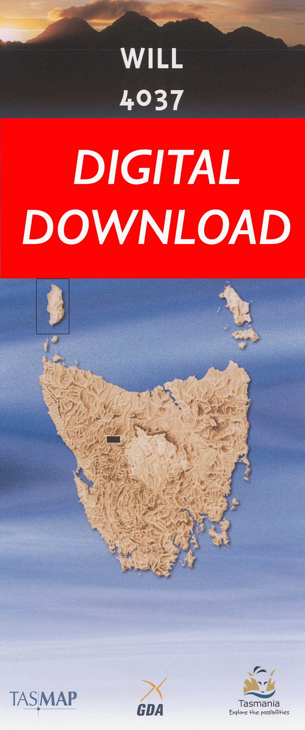 Cover of digital Will 4037 1:25 000 map
