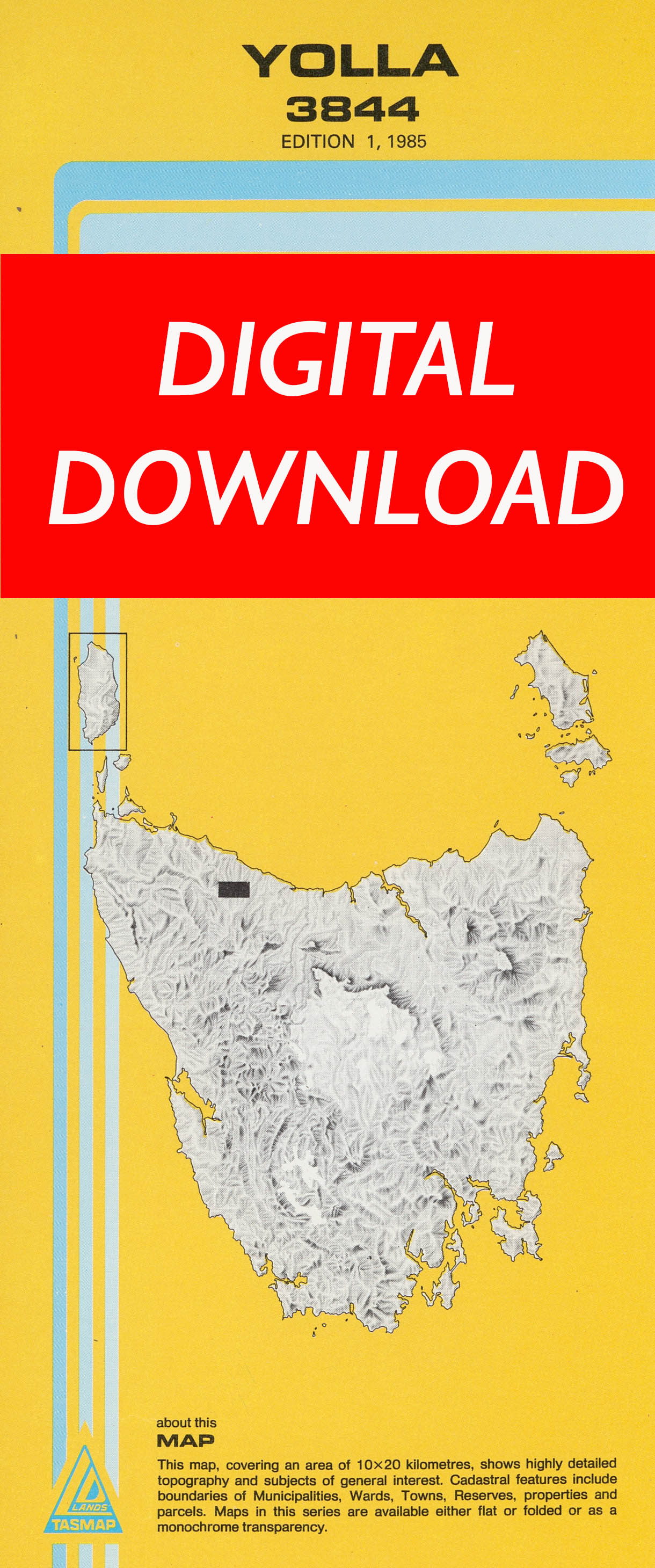 Cover of digital Yolla 3844 1:25 000 map