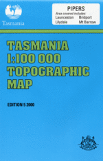Pipers 1:100000 Topographic Map