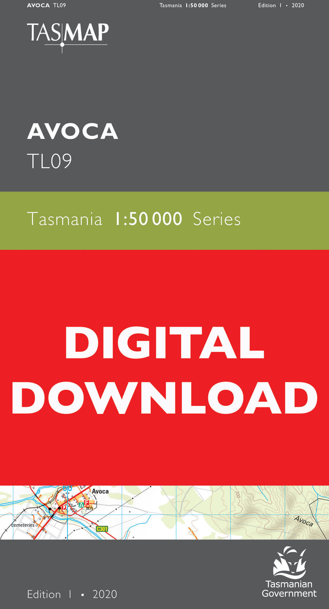 Cover of digital Avoca TL09 1:50 000 Series map