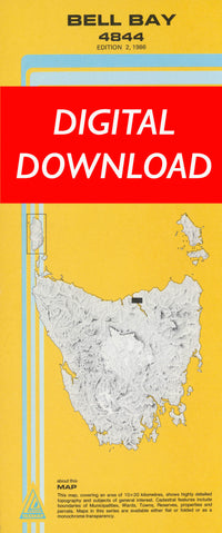 Cover of digital Bell Bay 4844 1:25 000 map
