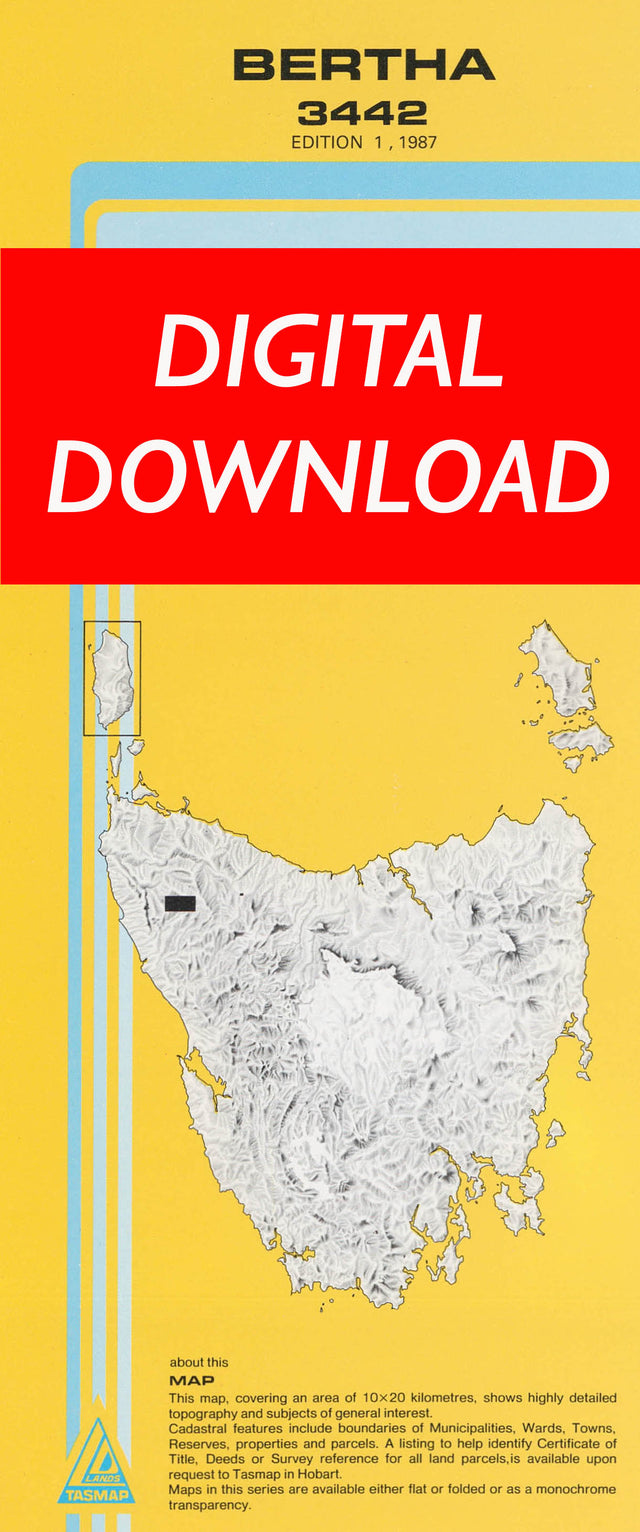 Cover of digital Bertha 3442 1:25 000 map