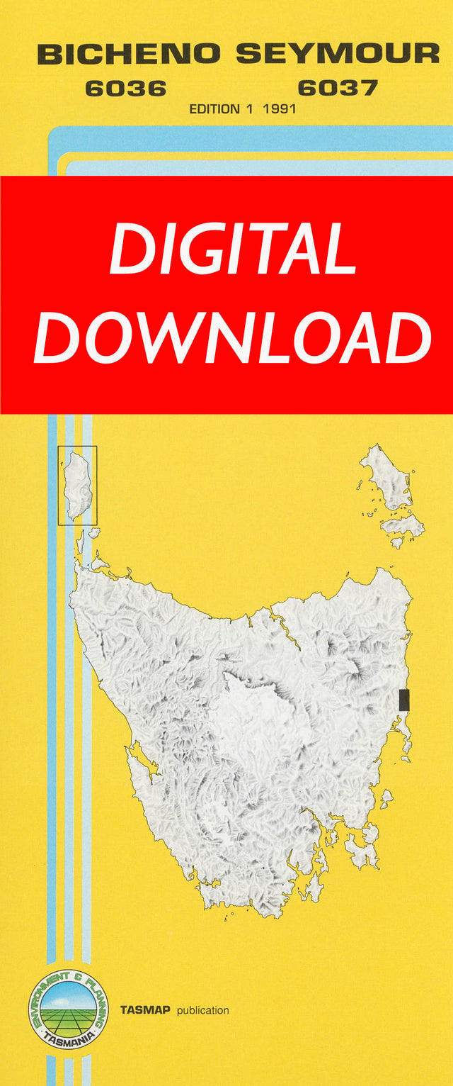 Cover of digital Bicheno Seymour 6036-6037 1:25 000 map