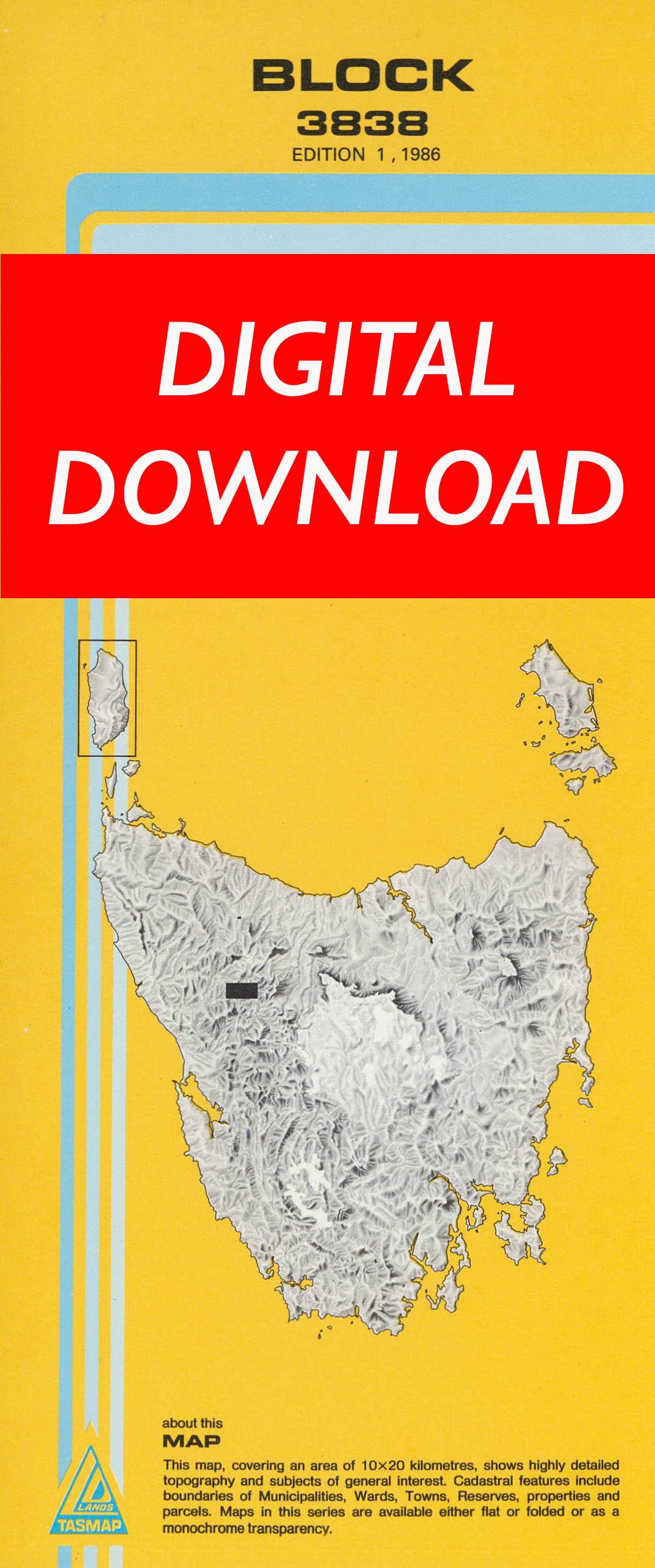 Cover of digital Block 3838 1:25 000 map