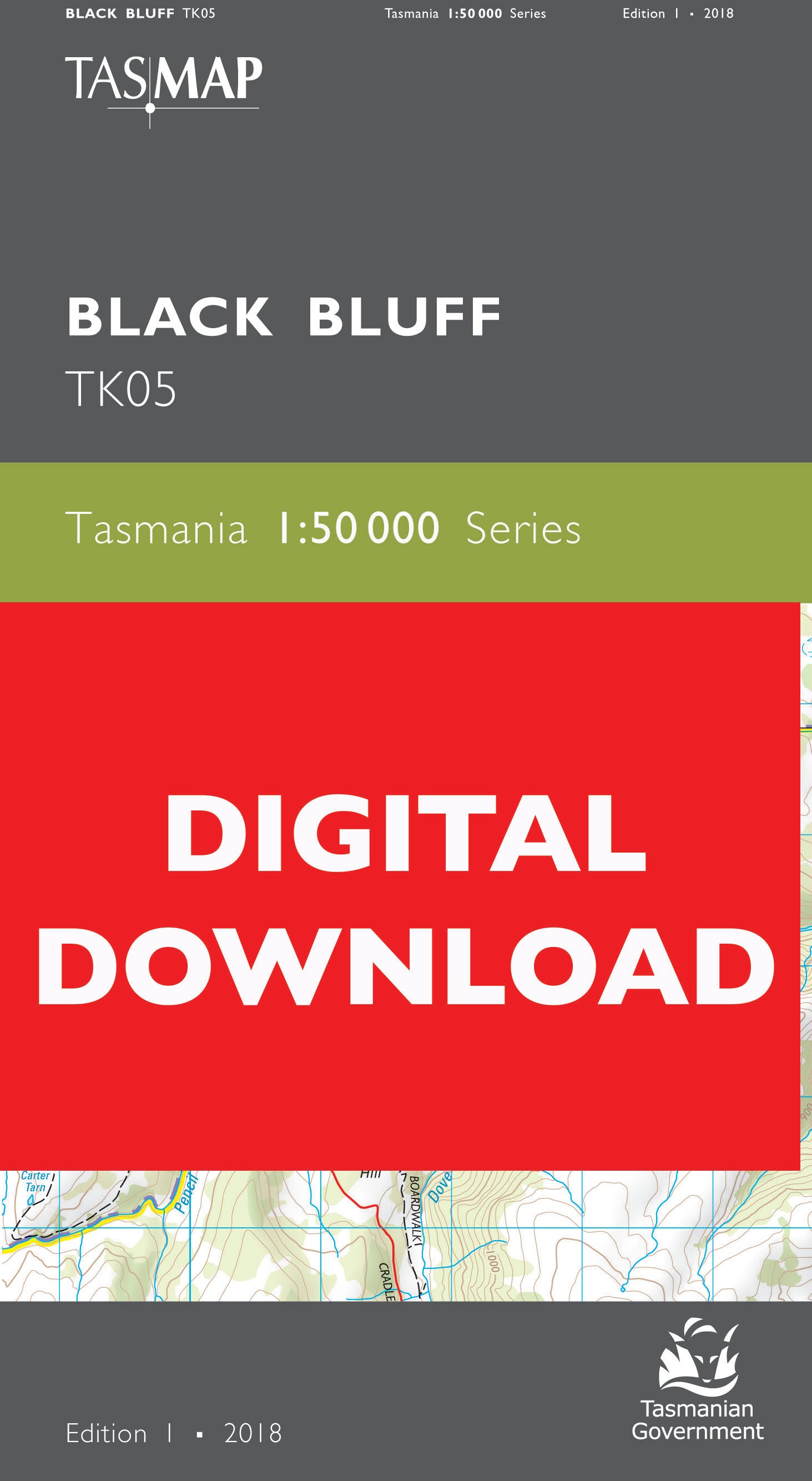Cover of digital Black Bluff TK05 1:50 000 Series map