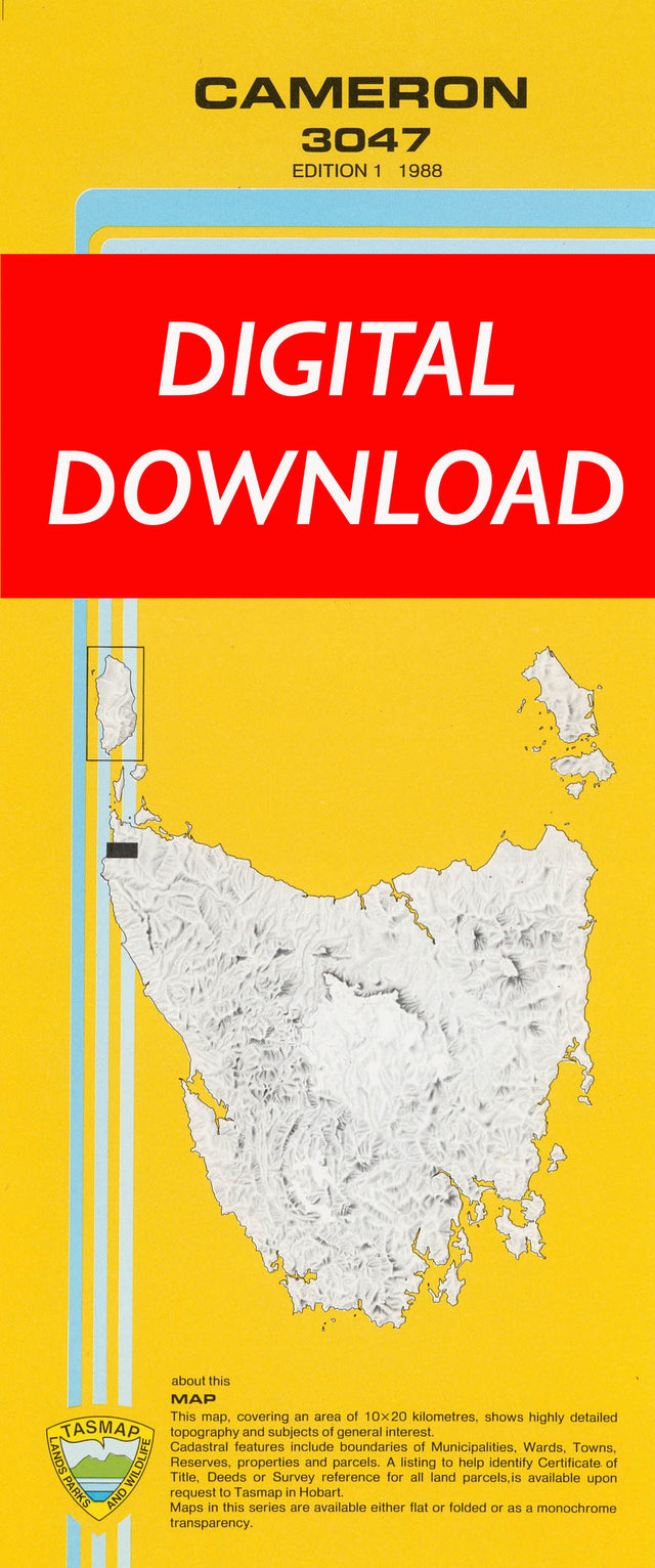 Cover of digital Cameron 3047 1:25 000 map