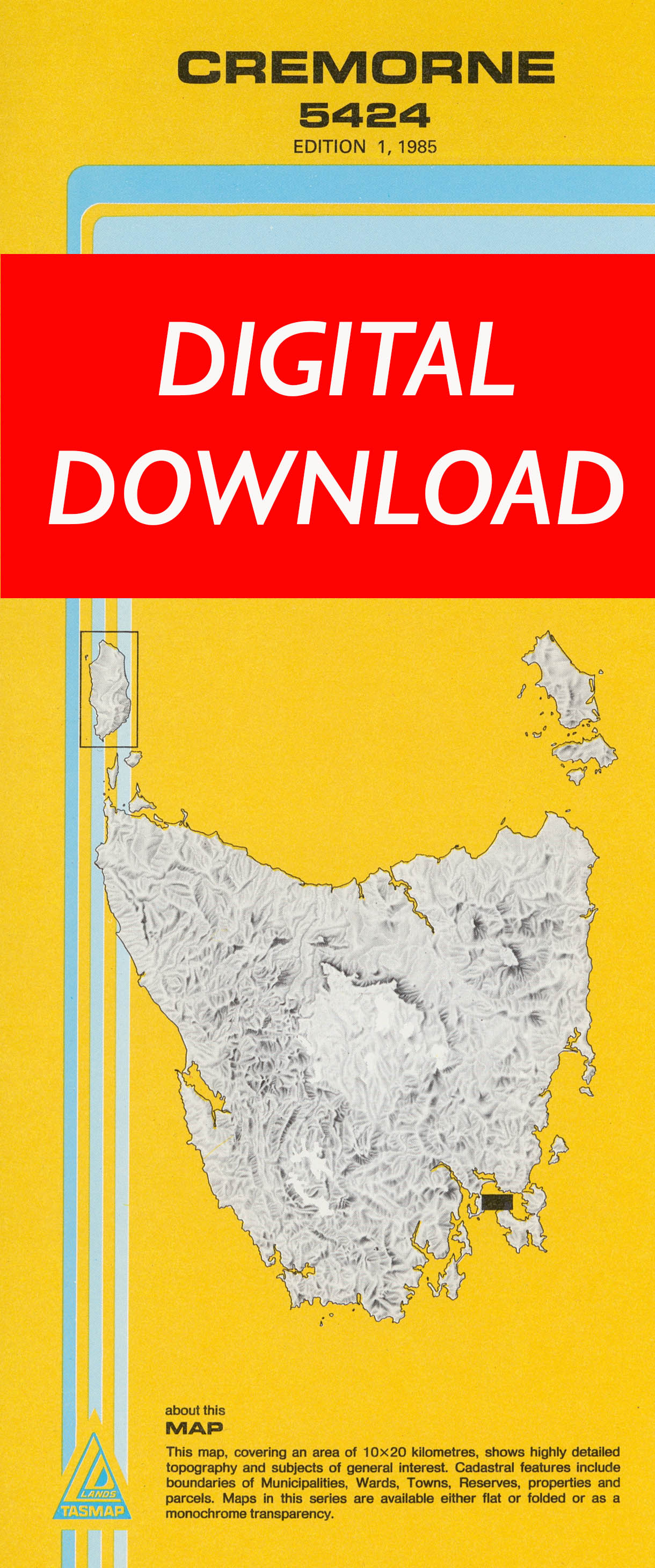 Cover of digital Cremorne 5424 1:25 000 map